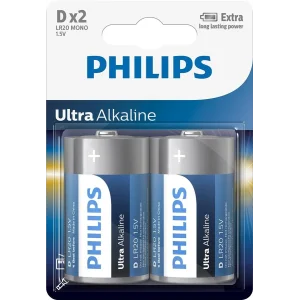 Батарейка Philips Ultra Alkaline D BLI 2 UA